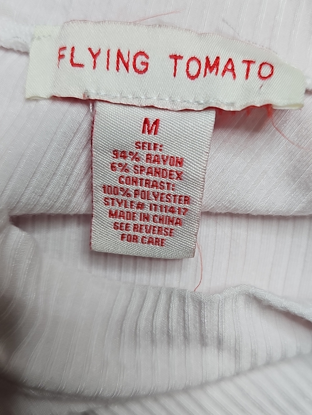 Flying Tomato Cream Ribbed Bodysuit - Picture 7 of 7